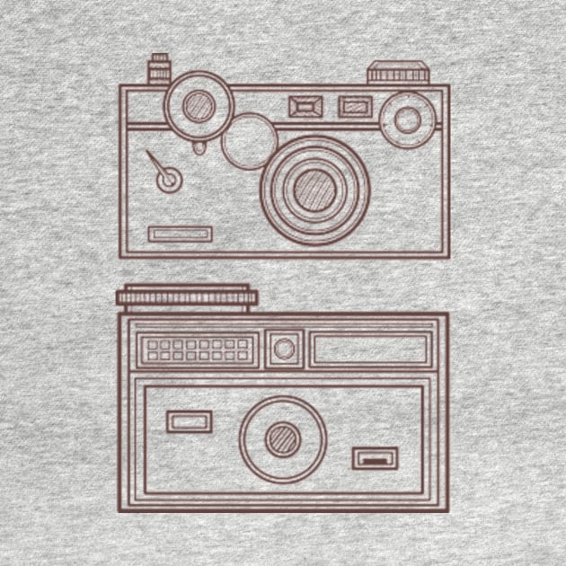 Retro Camera Lineart by milhad